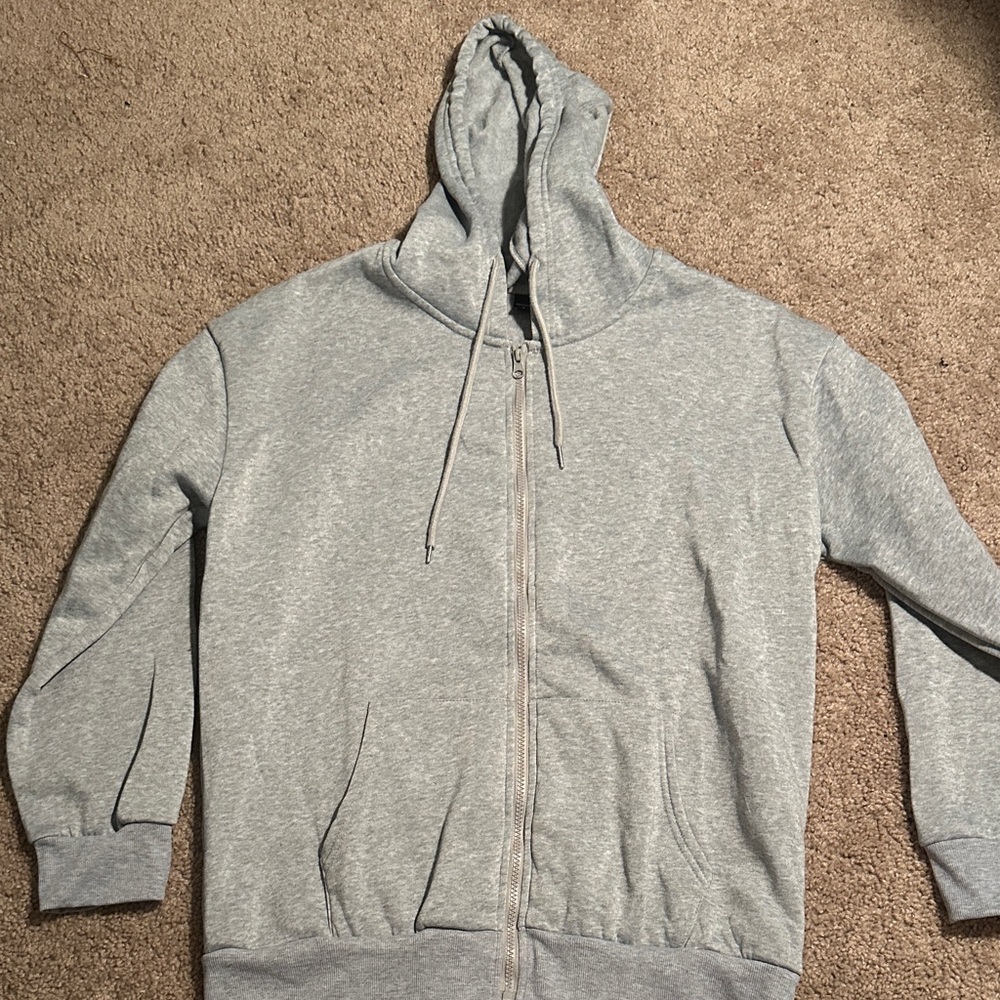 Gray Zip-Up Hoodie